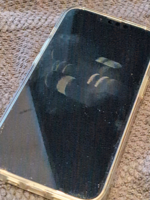 Greasy lines in the middle of my phone screen